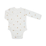 Lot de 2 bodies bébé Cœurs – Marron glacé & écru TROIS KILOS SEPT