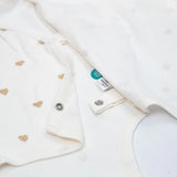 Lot de 2 bodies bébé Cœurs – Marron glacé & écru TROIS KILOS SEPT