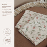 Lot de 2 langes fleuris en mousseline 120 x 120 cm - Meyco Baby MEYCO BABY