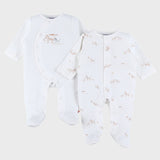 Lot de 2 pyjamas bébé en jersey – Mini Zèbres NOUKIES