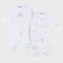 Lot de 2 pyjamas bébé en jersey – Mini Zèbres NOUKIES