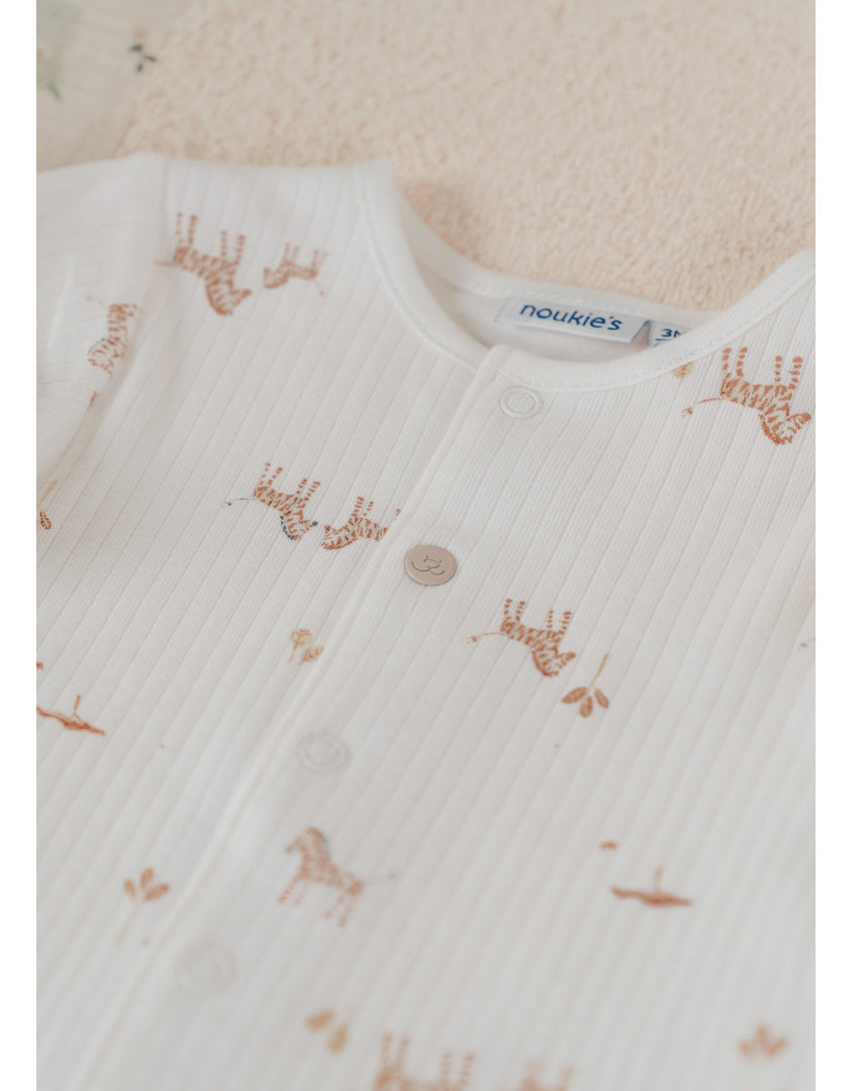 Lot de 2 pyjamas bébé en jersey – Mini Zèbres NOUKIES
