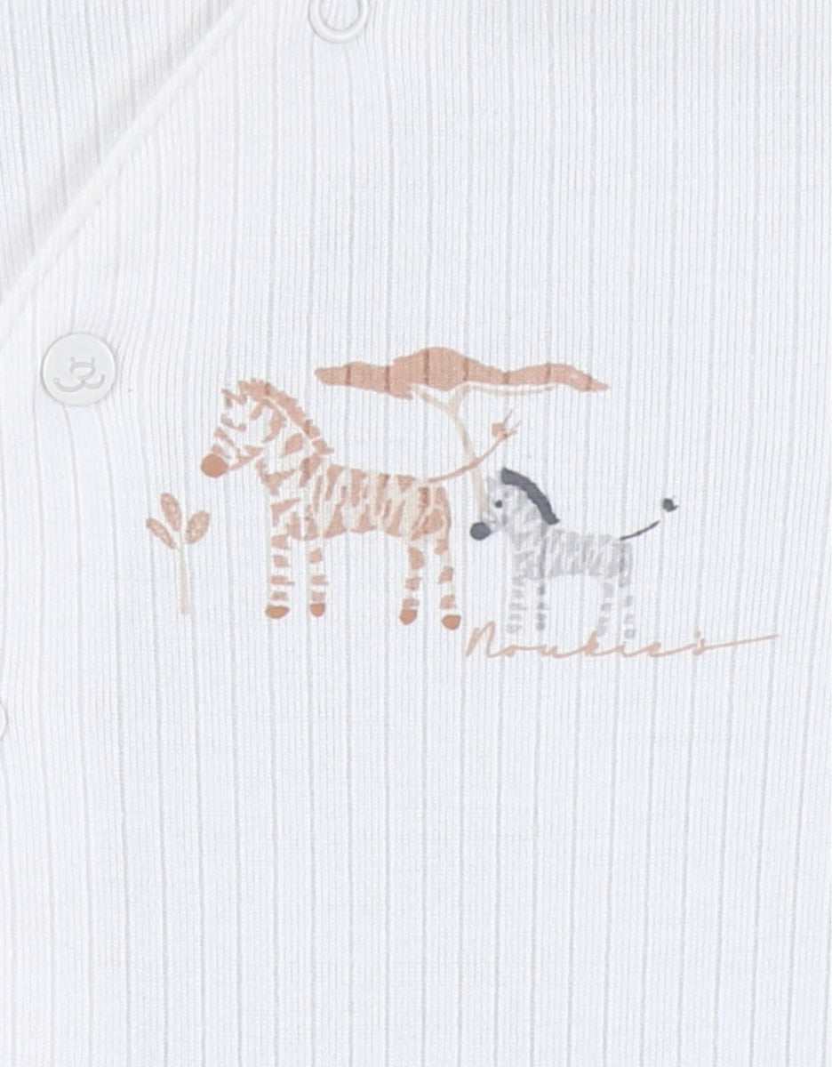 Lot de 2 pyjamas bébé en jersey – Mini Zèbres NOUKIES