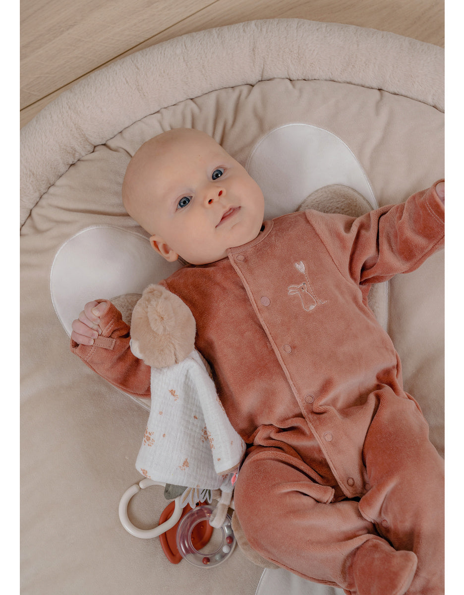Lot de 2 pyjamas bébé en velours – Petits Cœurs & Rose NOUKIES