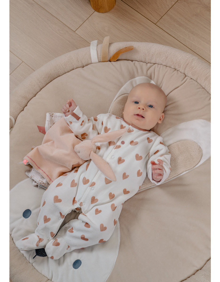 Lot de 2 pyjamas bébé en velours – Petits Cœurs & Rose NOUKIES