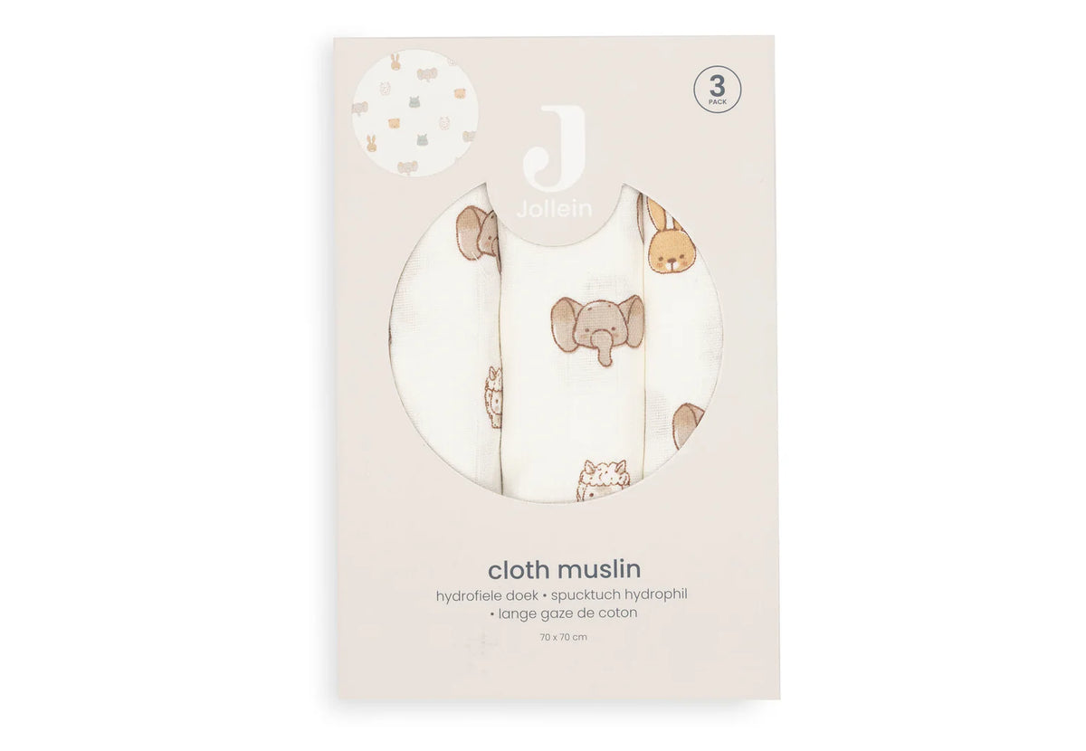 Le lot de 3 langes bébé Jollies en gaze de coton 100 % coton accompagne les tout-petits dès la naissance. Doux, respirants et multifonctions, ils sont indispensables au quotidien.Lot de 3 langes bébé en gaze de coton Jollies 70 × 70 cm : des langes doux, respirants et multifonctions pour accompagner bébé dès la naissance.