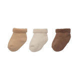 Lot de 3 paires de chaussettes bébé – 0/6 mois marron beige latté TROIS KILOS SEPT