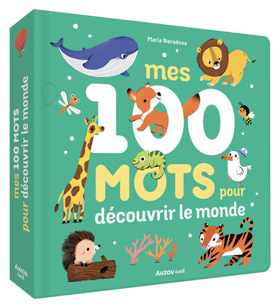 Mes 100 mots pour découvrir le monde est un premier imagier qui invite les tout-petits à découvrir 100 mots à travers 10 univers illustrés. Un livre d'éveil idéal pour développer le langage, la curiosité et le sens de l'observation.Imagier bébé avec 100 mots illustrés pour développer le vocabulaire, l'observation et la découverte du monde dès le plus jeune âge.