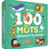 Mes 100 mots pour découvrir le monde est un premier imagier qui invite les tout-petits à découvrir 100 mots à travers 10 univers illustrés. Un livre d'éveil idéal pour développer le langage, la curiosité et le sens de l'observation.Imagier bébé avec 100 mots illustrés pour développer le vocabulaire, l'observation et la découverte du monde dès le plus jeune âge.