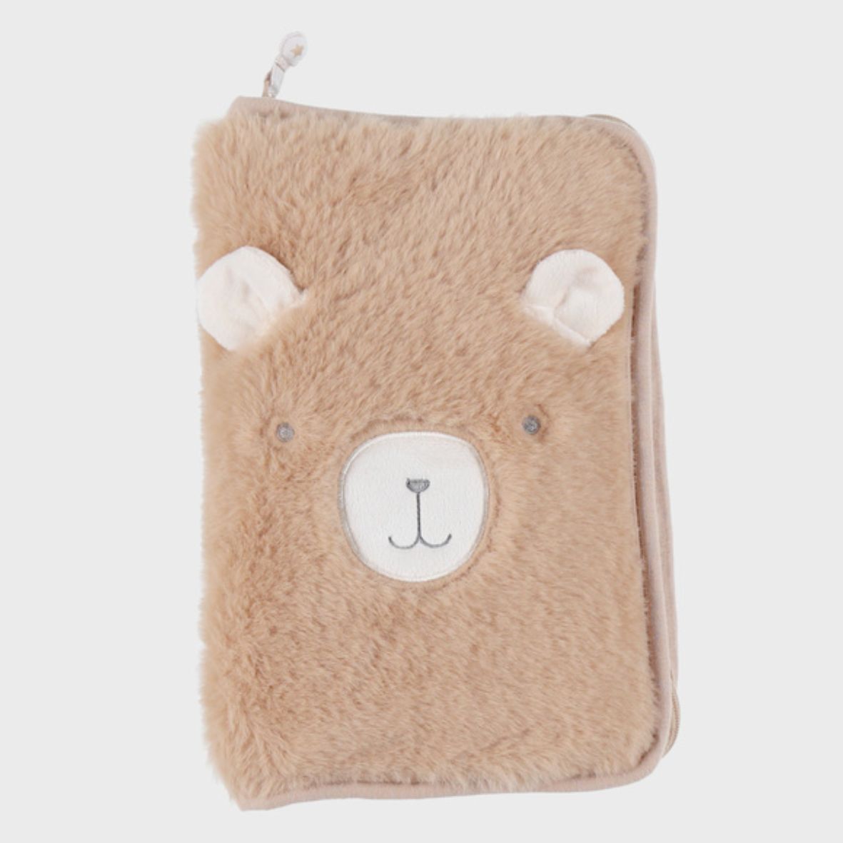Protège carnet de santé fausse fourrure camel - Lily