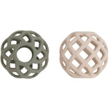 Balles Bébé Silicone – Urban Green & Warm Linen BABY'S ONLY