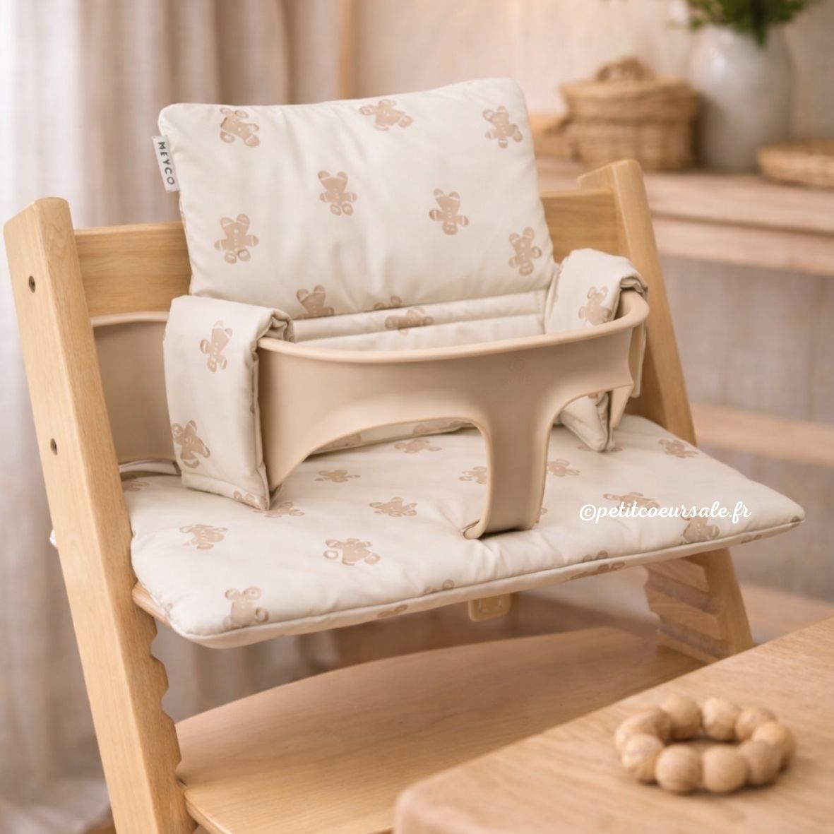 Coussin chaise haute Pain d'épices - sable doux MEYCO BABY