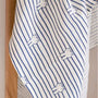 1 - Lange Gaze de Coton Small 70x70cm Miffy Stripe - Navy