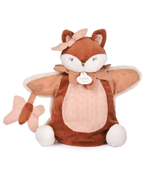 Marionnette renard rose Mina – doudou marionnette 25 cm DOUDOU ET COMPAGNIE