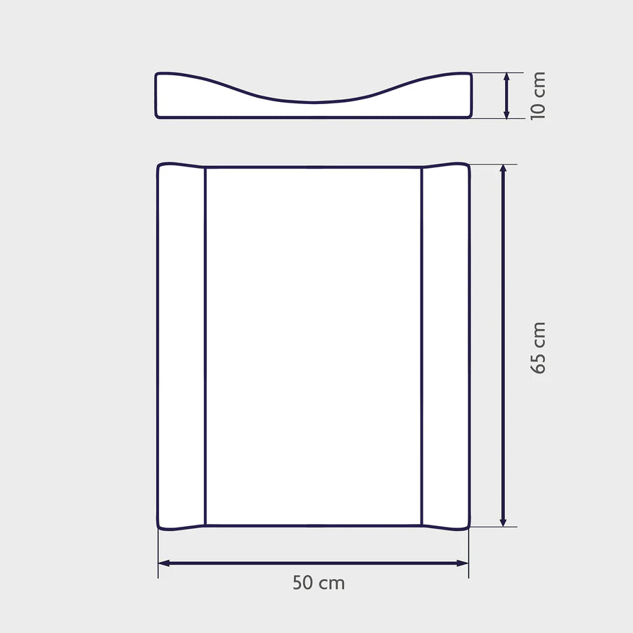 Matelas à langer bébé 50x65 cm – bords vagues sécurisés Birdy JULIUS ZOLNER