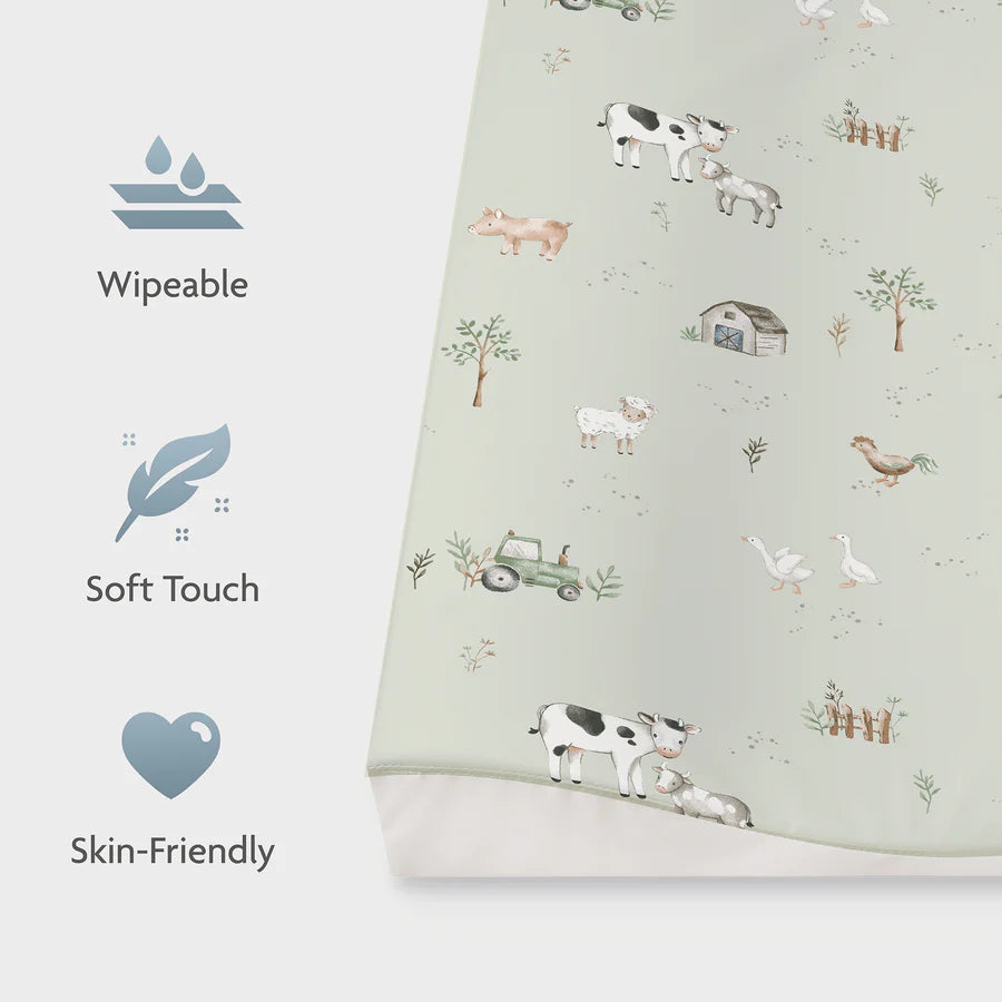 Matelas à langer bébé 50x65 cm – bords vagues sécurisés Farm JULIUS ZOLNER