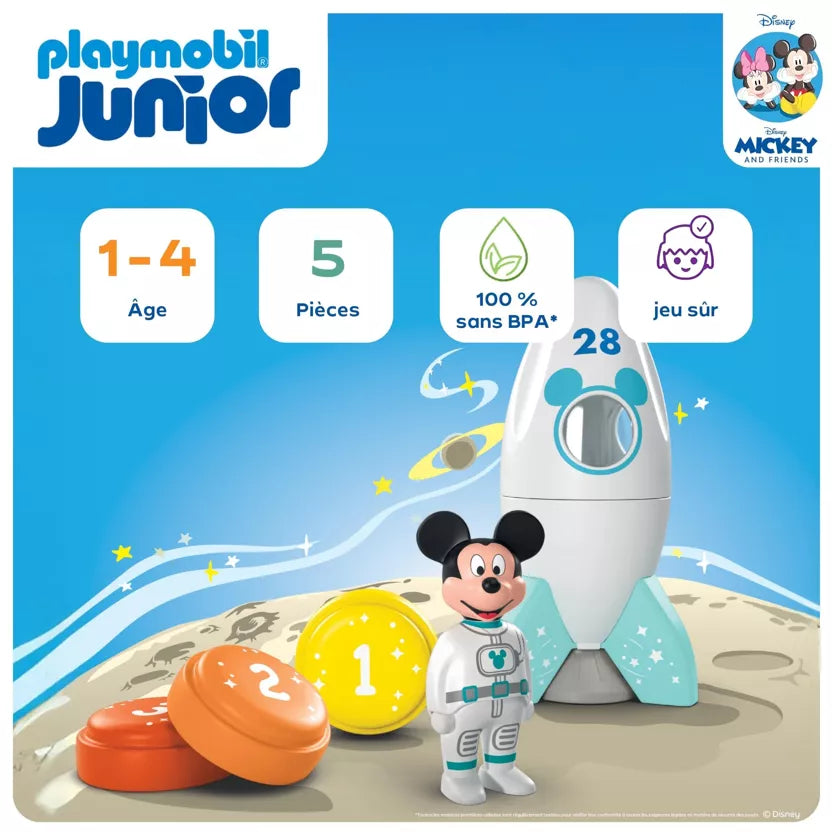 Mickey astronaute Playmobil Junior – fusée jouet bébé dès 1 an