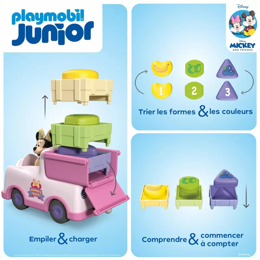 Minnie Playmobil Junior – voiturette à fruits jouet bébé dès 1 an