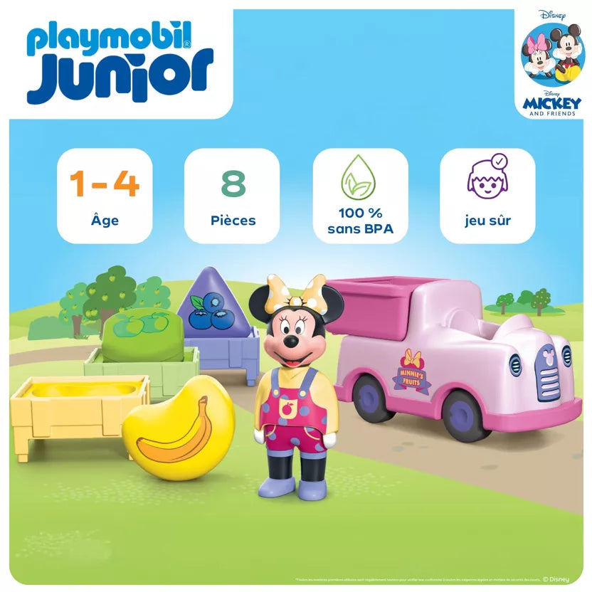 Minnie Playmobil Junior – voiturette à fruits jouet bébé dès 1 an