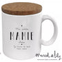 Mug Ma petite mamie chérie avec son couvercle en liège Marcel & Lily