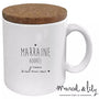 Mug "Marraine adorée" avec son couvercle en liège Marcel & Lily