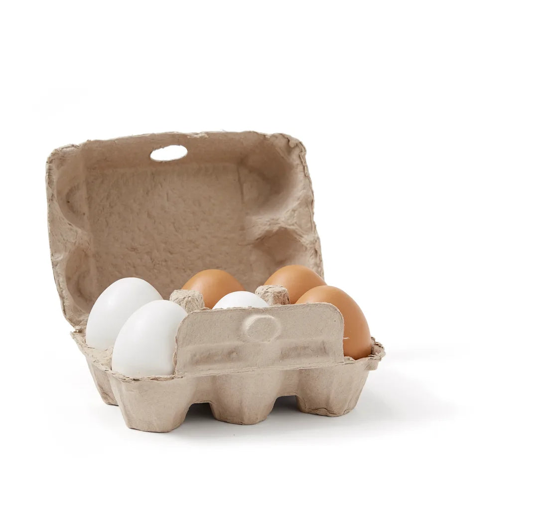 Œufs en bois enfant (6 pièces) – dinette réaliste dès 3 ans Kid's concept