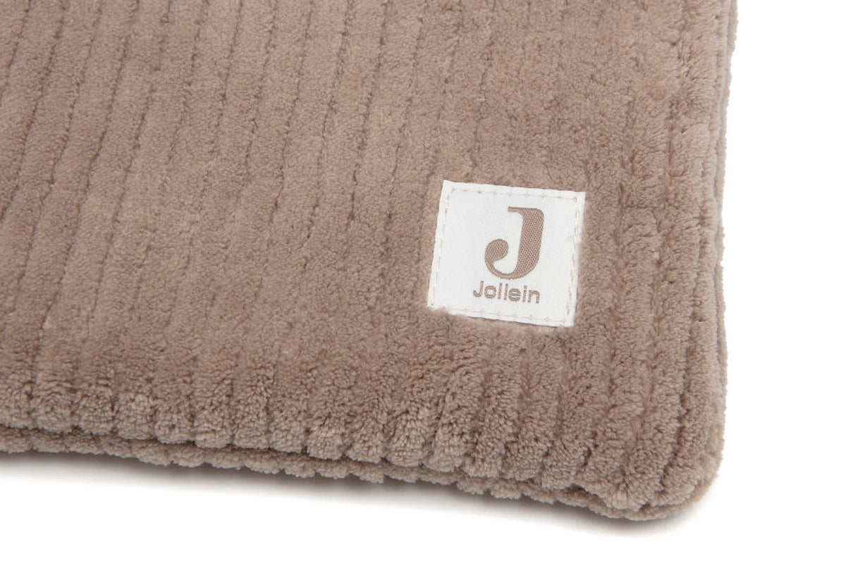 rangement lit bébé tissu côtelé TAUPE