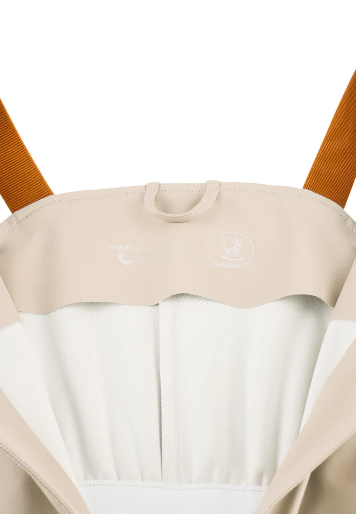Pantalon de pluie enfant imperméable – salopette pluie unie Beige STERNTALER