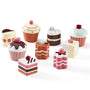 Set de pâtisseries en bois pour enfant. 9 pièces pour jouer à la dinette et organiser un goûter dès 3 ans.