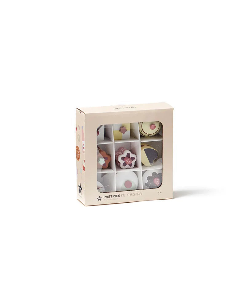 Pâtisseries en bois enfant – set de 9 pièces pour jeu d’imitation dès 3 ans Kid's concept