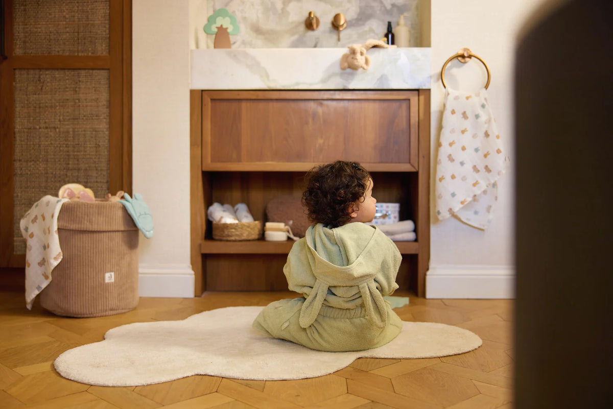 Peignoir de bain enfant en éponge – 3-4 ans Soft Matcha