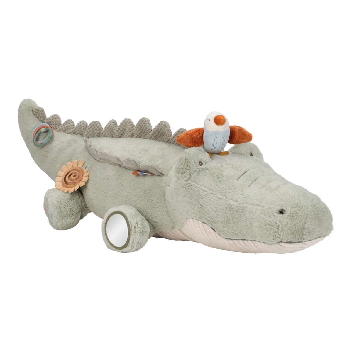 Peluche d’activités crocodile Safari Friends : un compagnon sensoriel doux pour stimuler bébé dès la naissance. LITTLE DUTCH