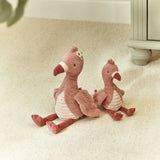 Peluche flamant rose 32 cm : un compagnon doux et sensoriel pour câliner bébé dès la naissance. LITTLE DUTCH