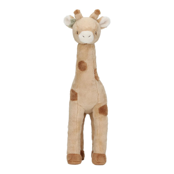 Peluche girafe Safari Friends douce et rassurante. Un compagnon idéal dès la naissance pour jouer et câliner. Little Dutch