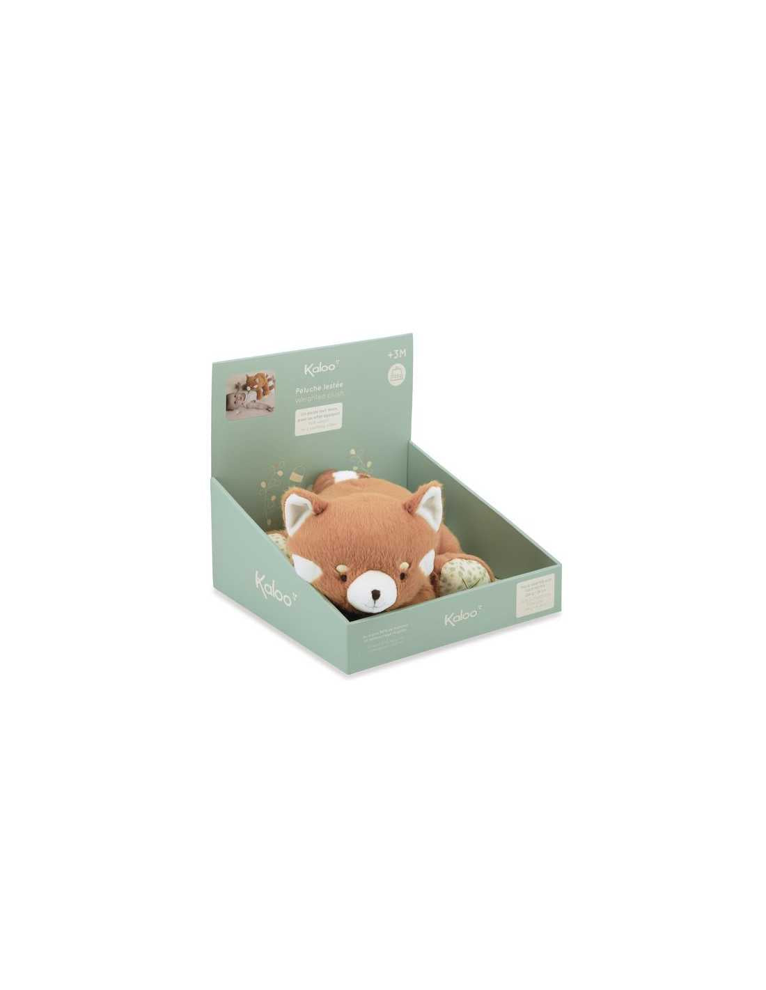 Peluche lestée bébé 26 cm dès 3 mois. Compagnon apaisant pour le rituel du coucher et le sommeil.