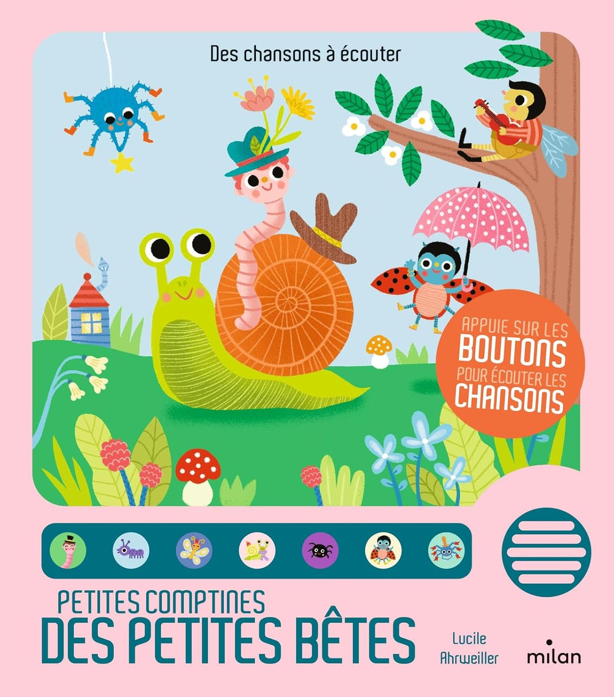 Petites comptines des petites bêtes – livre sonore bébé MILAN