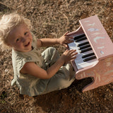 Piano en bois rose Safari Friends – premier piano enfant LITTLE DUTCH