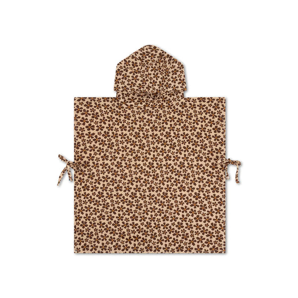 Poncho de plage enfant Wild Flower marron – 50 x 50 cm Swim Essentials