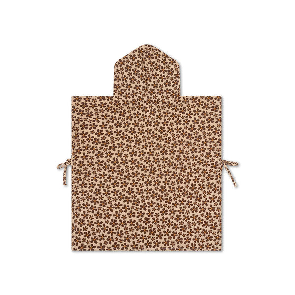 Poncho de plage enfant Wild Flower marron – 50 x 50 cm Swim Essentials