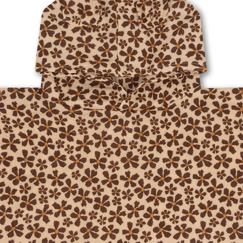 Poncho de plage enfant Wild Flower marron – 50 x 50 cm Swim Essentials