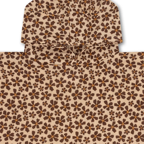 Poncho de plage enfant Wild Flower marron – 50 x 50 cm Swim Essentials