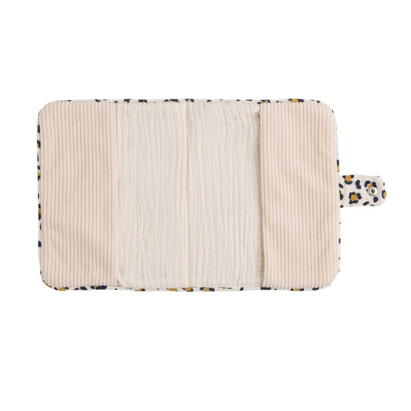 Protège carnet de santé en velours côtelé Léopard - Sauthon BB & CO