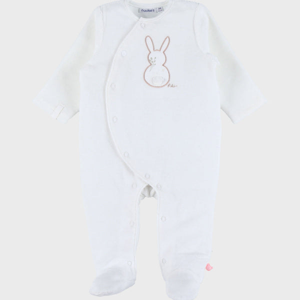 Pyjama bébé, velours brodé
