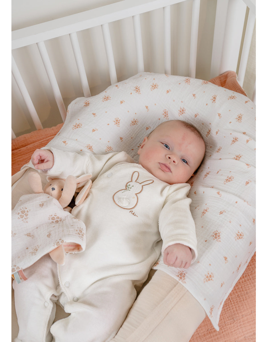 Pyjama bébé en velours brodé Lapin NOUKIES