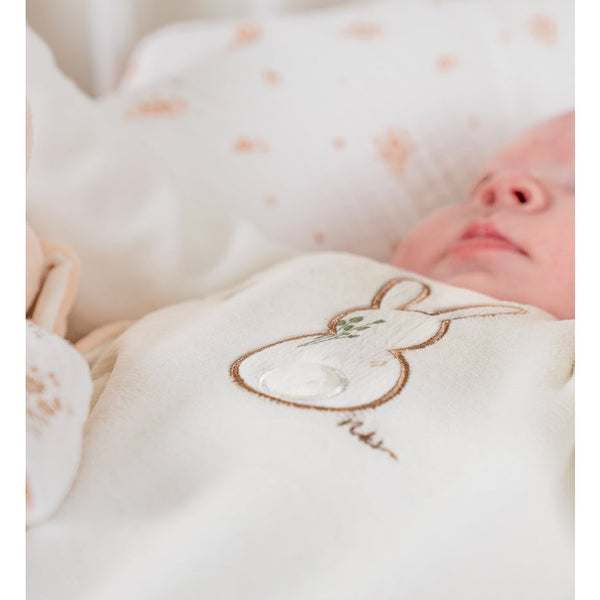 Pyjama bébé en velours brodé Lapin NOUKIES