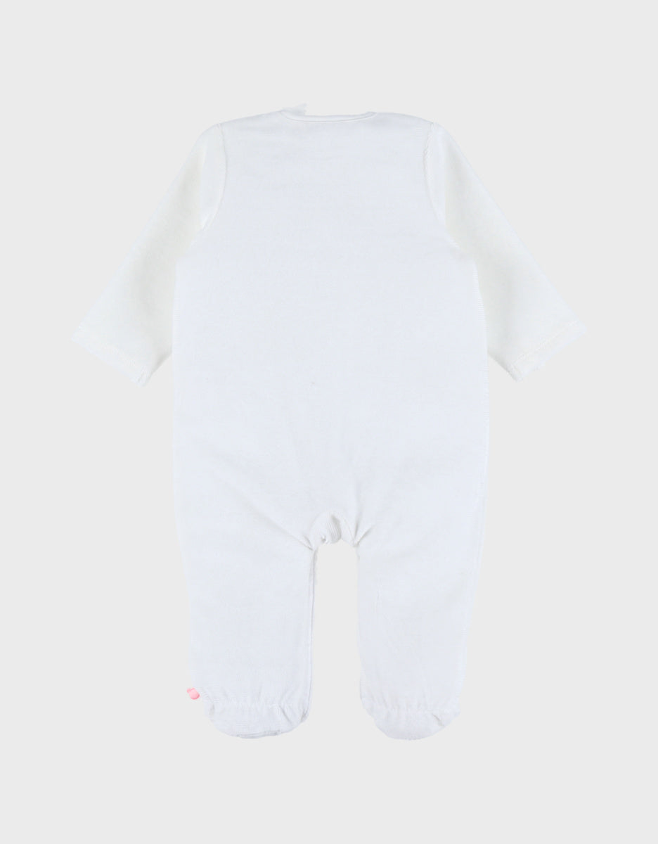 Pyjama bébé en velours brodé Lapin NOUKIES