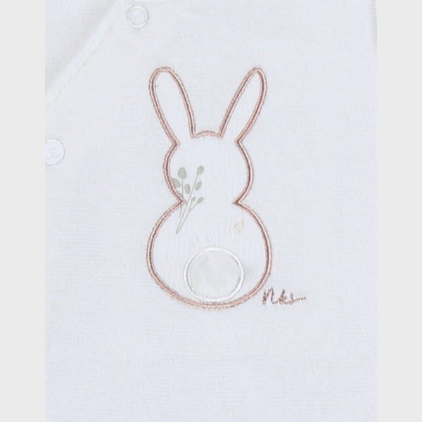 Pyjama bébé en velours brodé Lapin NOUKIES