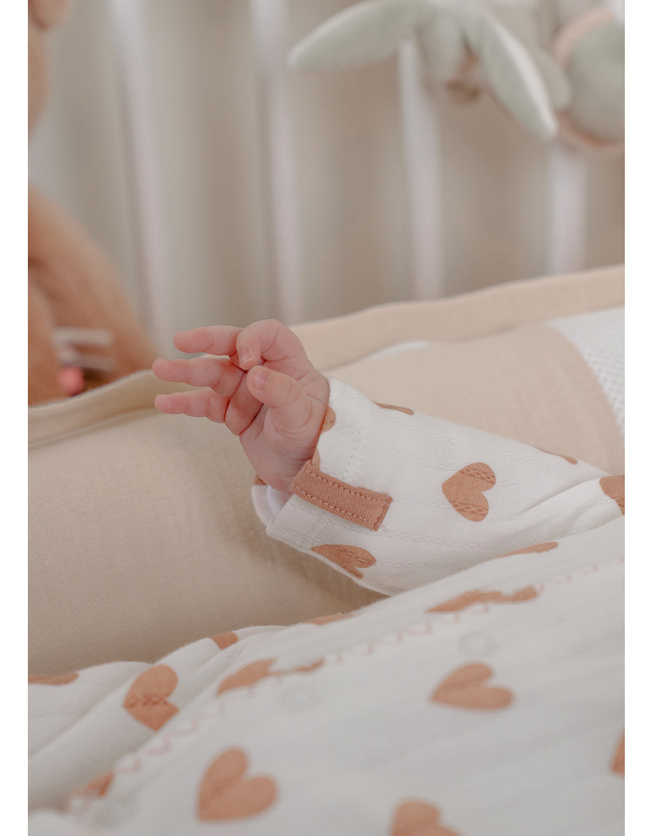 Pyjama bébé en coton pointelle – Petits Cœurs NOUKIES