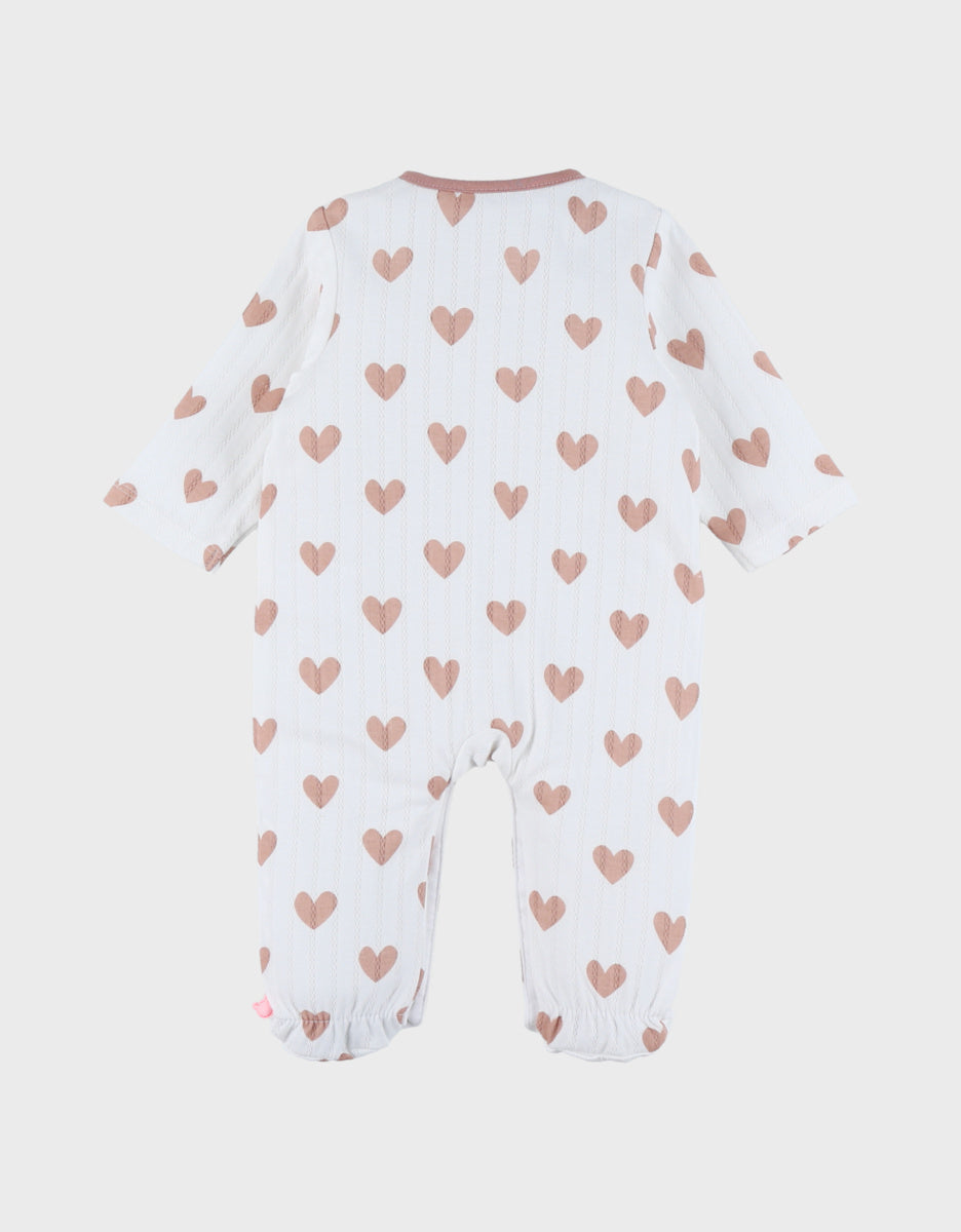 Pyjama bébé en coton pointelle – Petits Cœurs NOUKIES