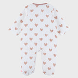 Pyjama bébé en coton pointelle – Petits Cœurs NOUKIES